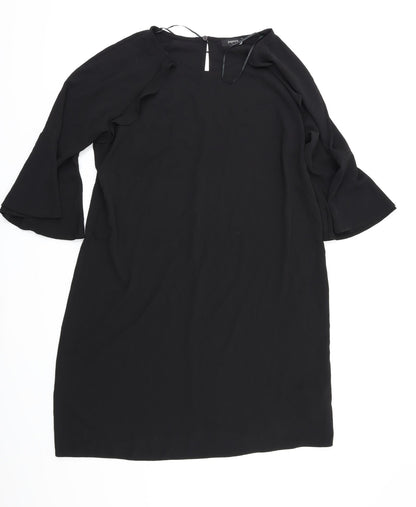 Front view of Papaya women’s black fit & flare, size UK 14