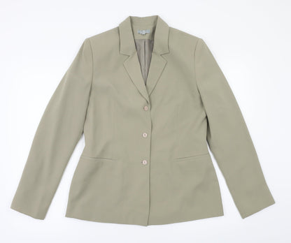 Additional front view of NAFNAF women’s beige jacket blazer, size UK 40
