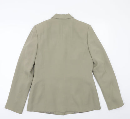 Back view of NAFNAF women’s beige jacket blazer, size UK 40