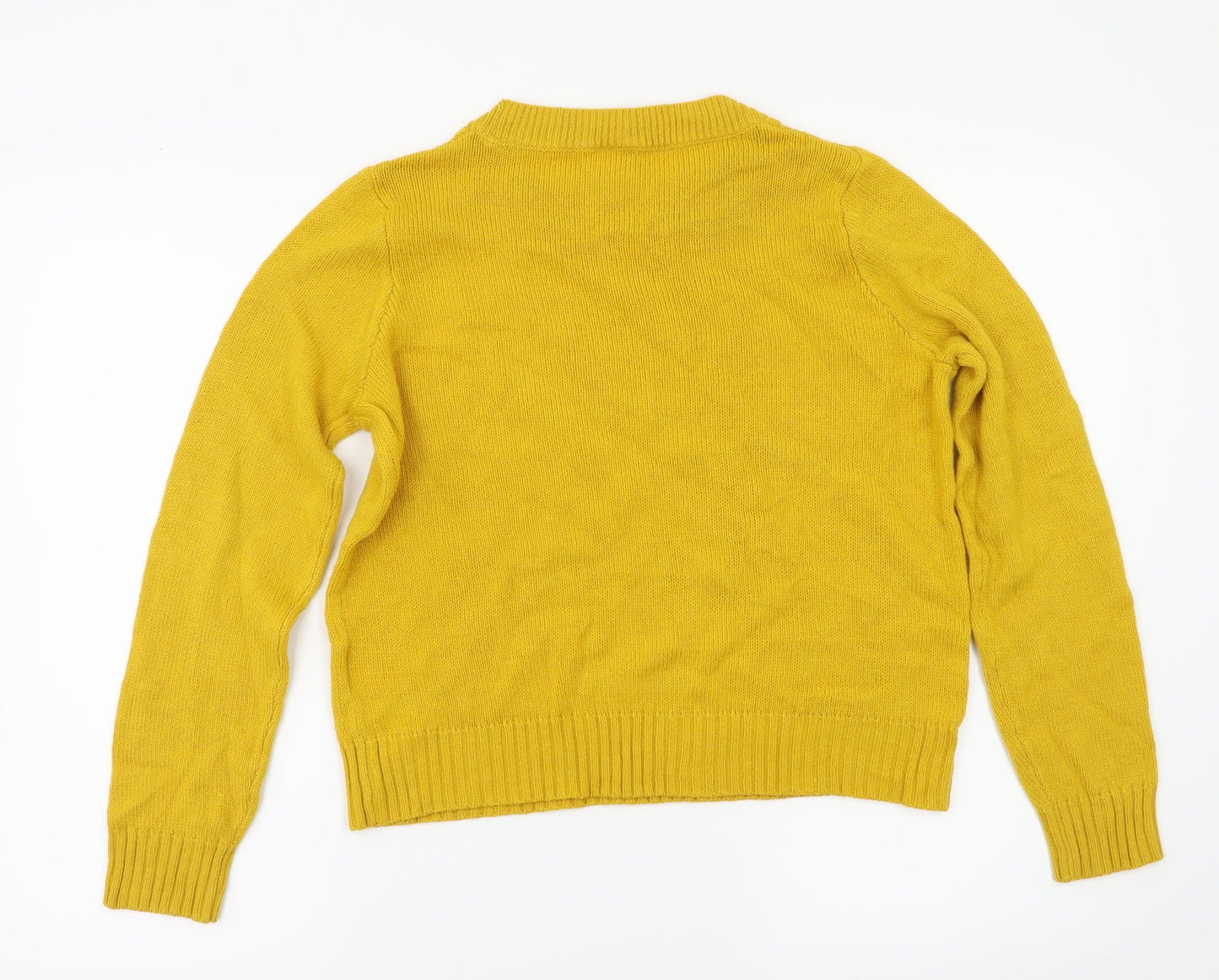 H&M Womens Yellow   Pullover Jumper Size S