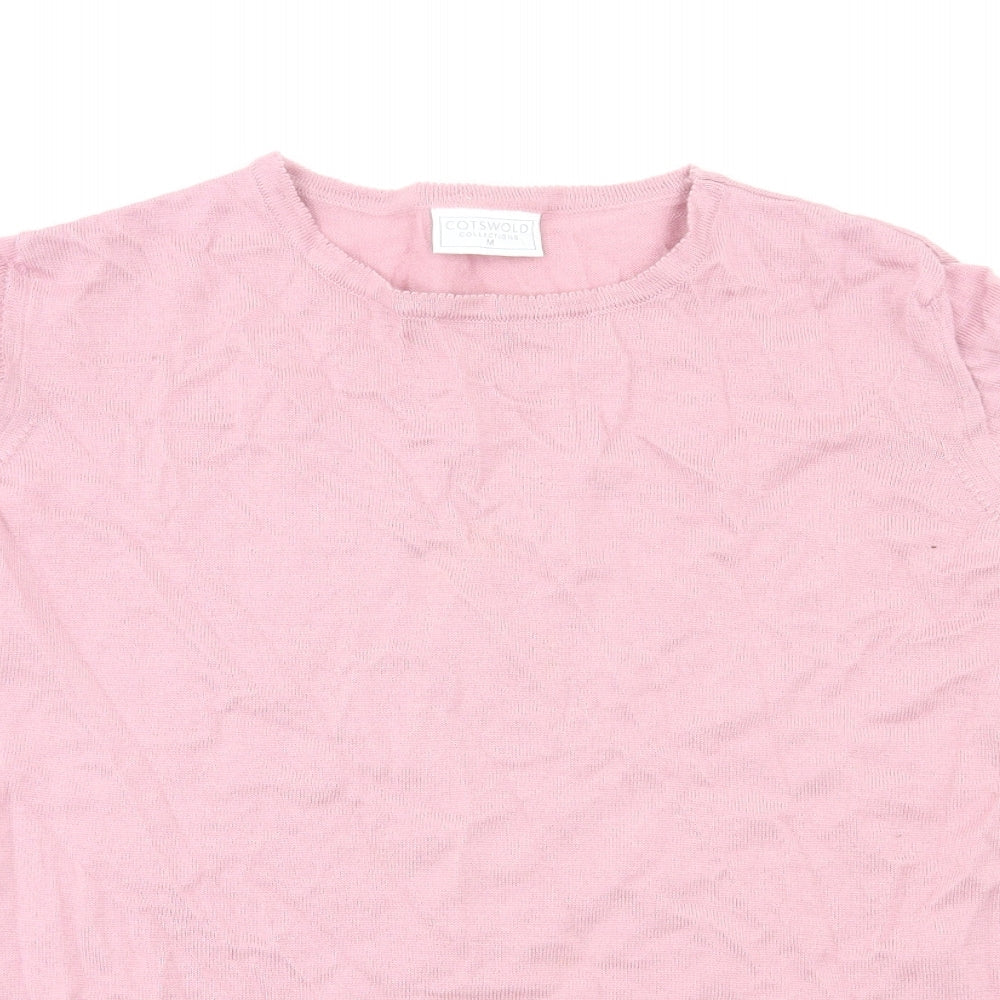 Cotsworld Womens Pink Houndstooth  Basic T-Shirt Size M