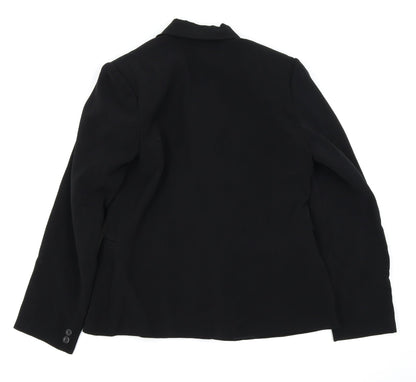 Back view of Annabelle women’s black jacket blazer, size L