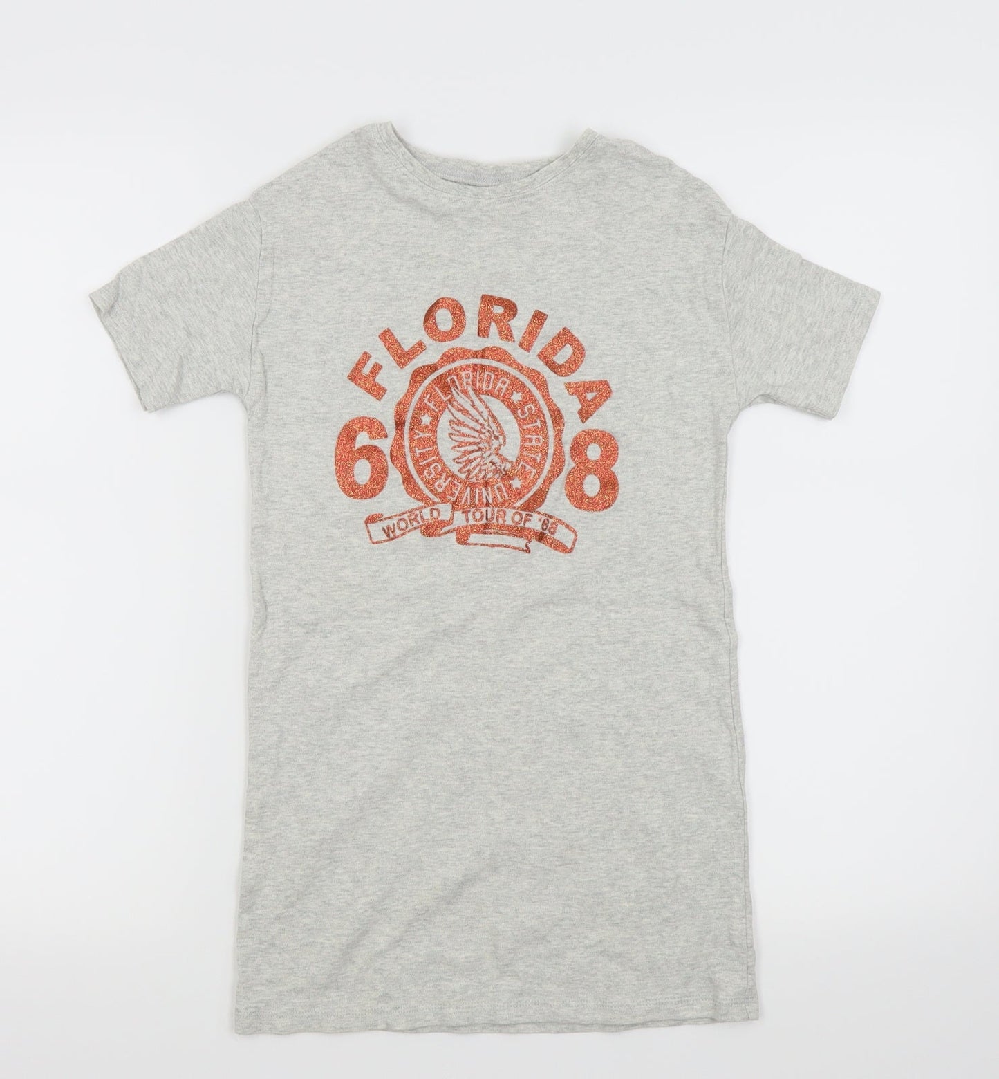 NEXT Girls Grey   Basic T-Shirt Size 7 Years