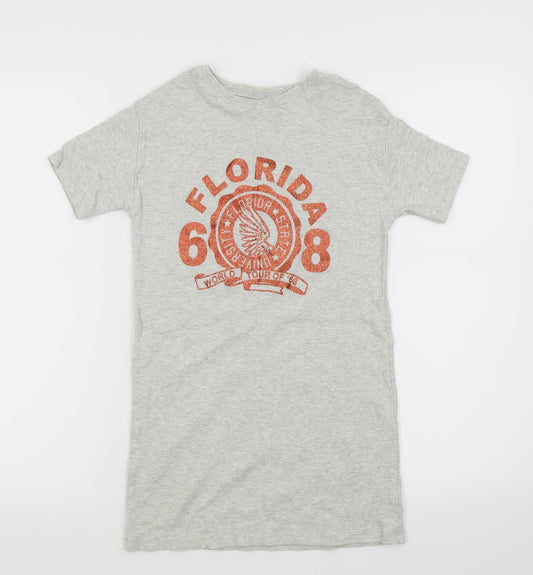 NEXT Girls Grey   Basic T-Shirt Size 7 Years