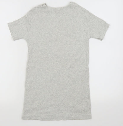 Back view of Next girls’ grey basic t-shirt, size 7, years