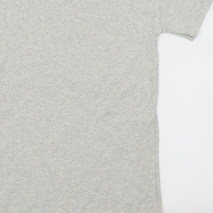 Brand and care label for Next girls’ grey basic t-shirt, size 7, years