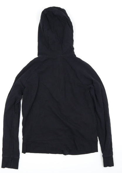 Back view of Marks & Spencer women’s black cardigan jumper, size UK 10