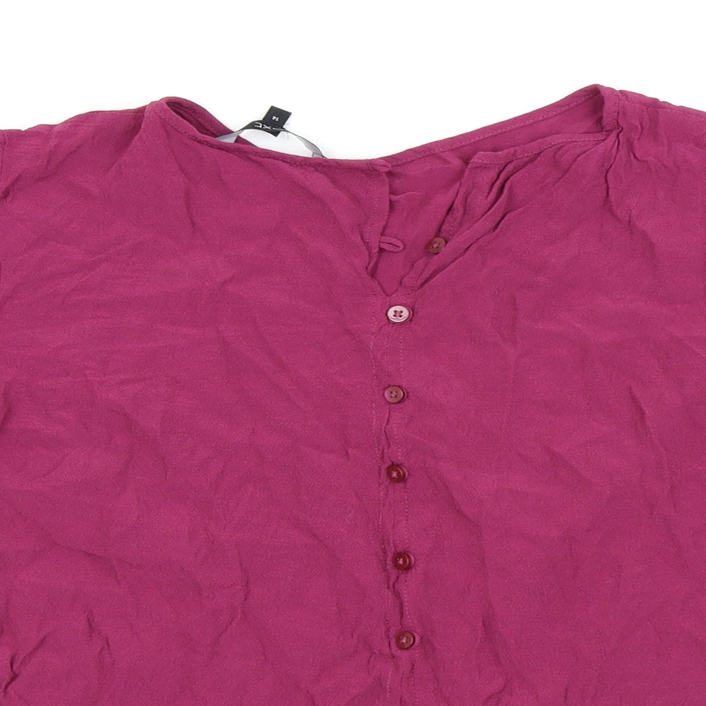 NEXT Womens Purple   Basic Button-Up Size 14
