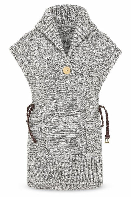 Front view of Pout women’s brown pullover hoodie, size M