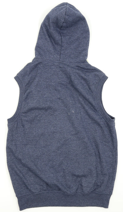 Back view of New Look men’s blue full zip jumper, size M