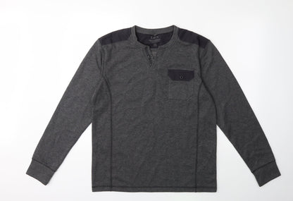 Additional front view of Easy men’s green knit jumper, size M