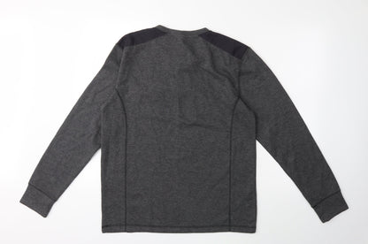 Back view of Easy men’s green knit jumper, size M