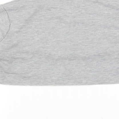 Brand and care label for Hype women’s grey pullover sweatshirt, size UK 6, - cropped