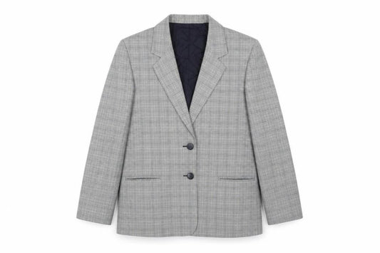 BHS Womens Blue Plaid  Jacket Suit Jacket Size 14