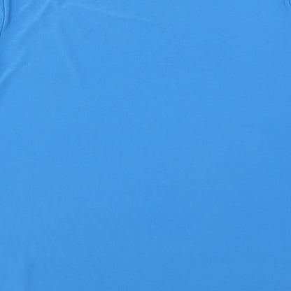 Brand and care label for Attitudes women’s blue basic blouse, size M