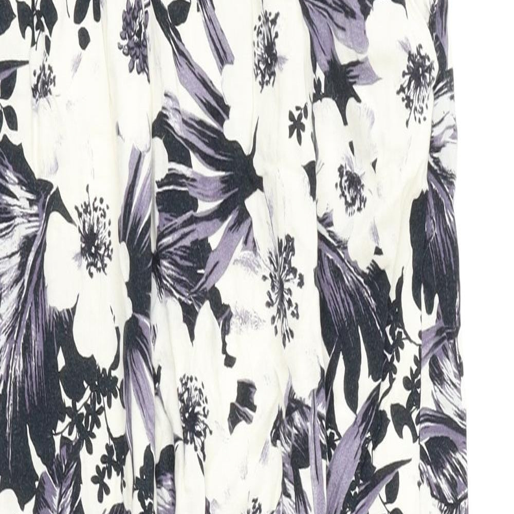 Dorothy Perkins Womens White Floral  Jogger Trousers Size 6