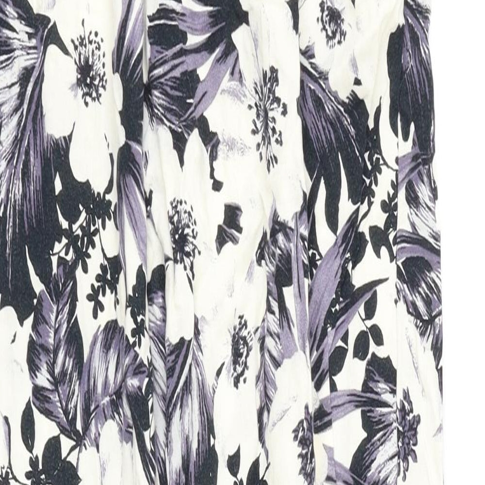 Dorothy Perkins Womens White Floral  Jogger Trousers Size 6