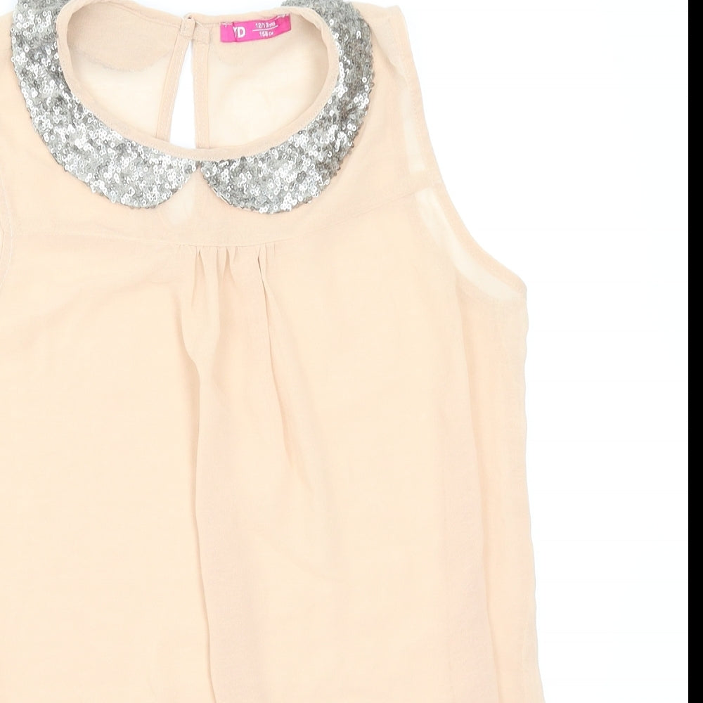 YD Girls Pink   Basic Blouse Size 12-13 Years