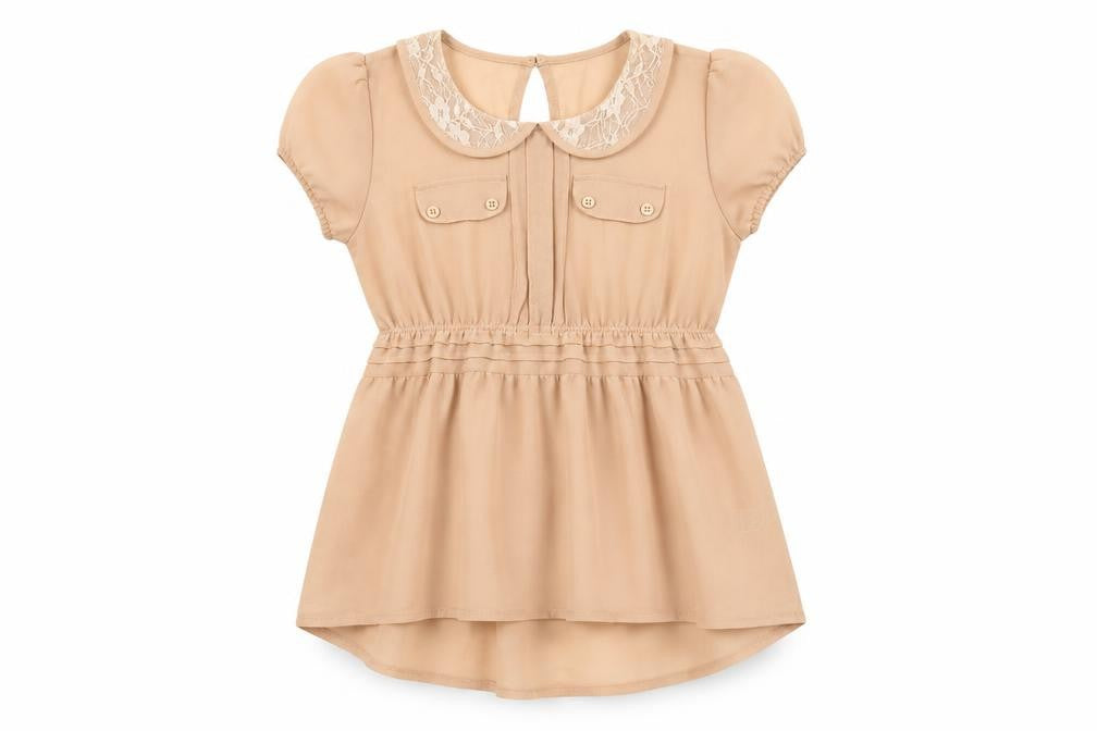 Fabulously Chic Girls Brown   T-Shirt Dress  Size 12-13 Years