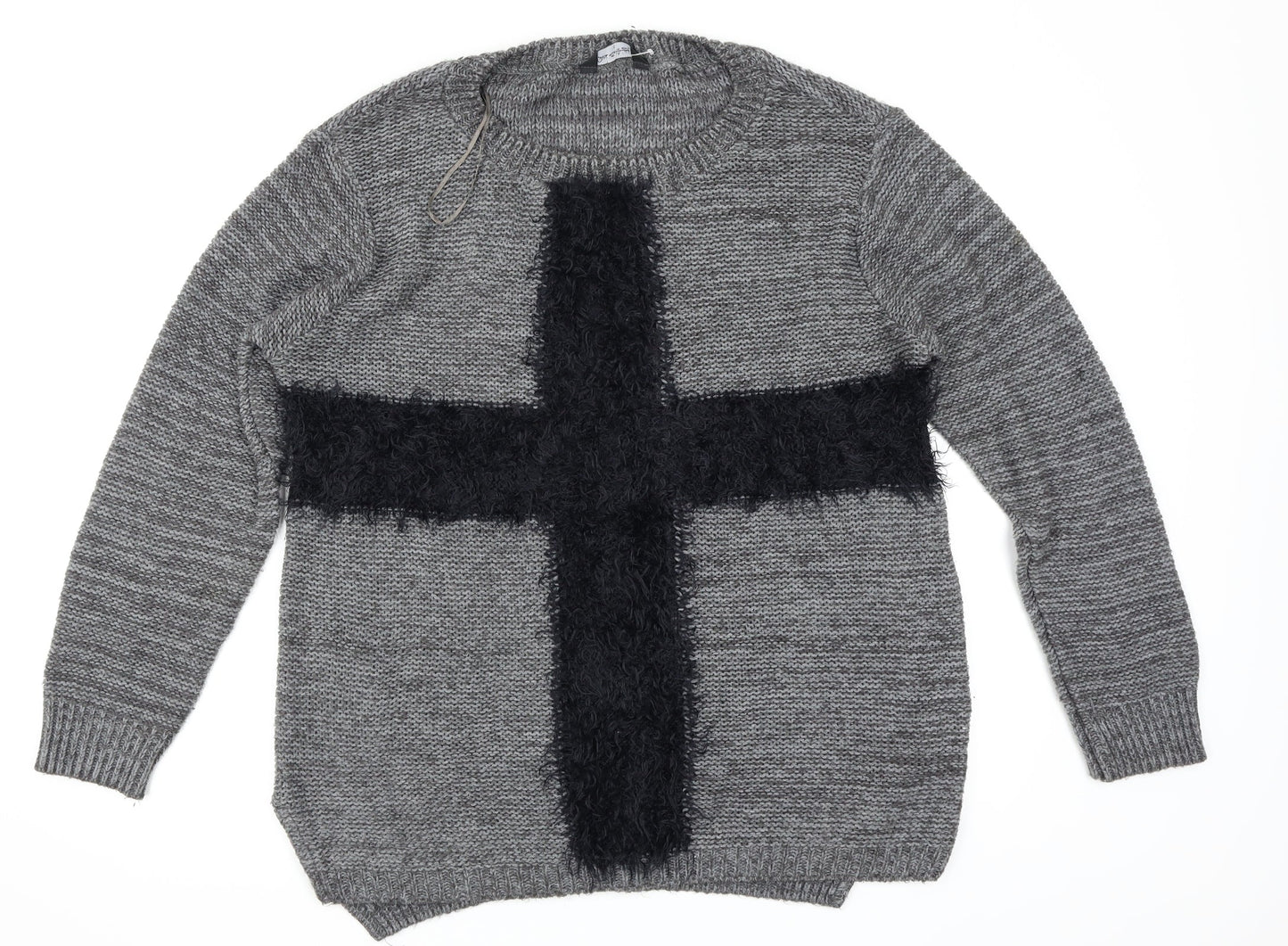 Miss Selfridge Womens Grey   Pullover Jumper Size 10