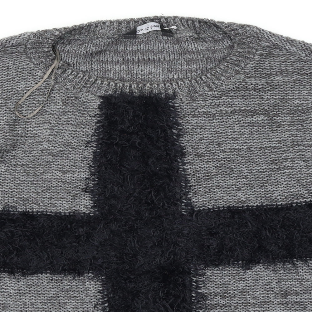 Miss Selfridge Womens Grey   Pullover Jumper Size 10