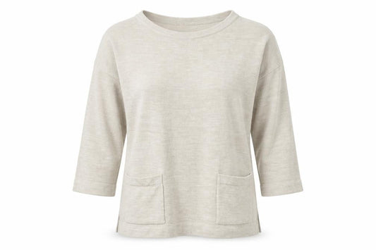 Front view of George women’s beige jumper, size UK 10