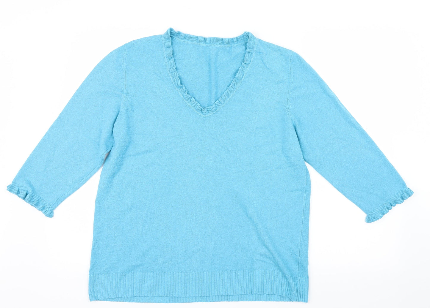 Per Una Womens Blue  Knit Pullover Jumper Size 20