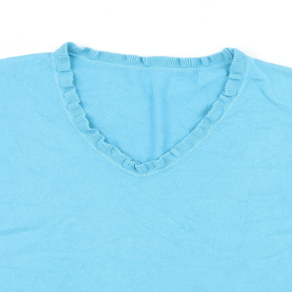 Per Una Womens Blue  Knit Pullover Jumper Size 20