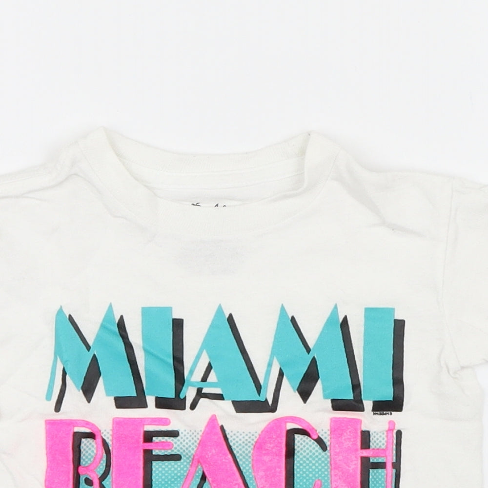 Alrin's Island Boys White   Basic T-Shirt Size 2 Years