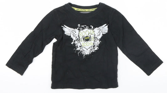 Debenhams Boys Black   Basic T-Shirt Size 2-3 Years