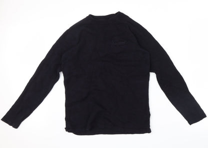 Additional front view of H&M men’s blue knit jumper, size S
