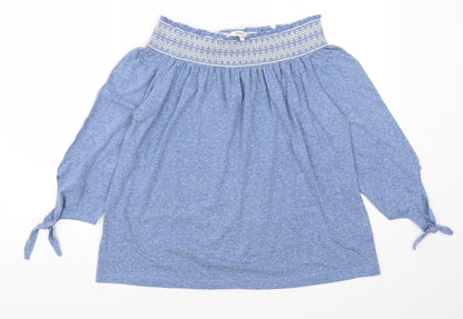 Additional front view of Next women’s blue basic t-shirt, size UK 6