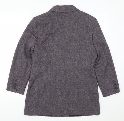 Back view of My Own women’s purple jacket suit jacket, size UK 12