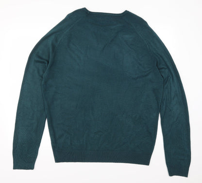 Back view of Twisted Soul men’s blue jumper, size XL