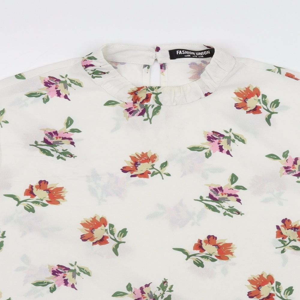 Fashion Union Womens White   Basic Blouse Size 12