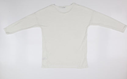 Back view of Next women’s white jumper, size UK 16