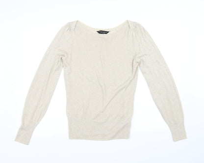 Additional front view of Dorothy Perkins women’s beige jumper, size UK 14