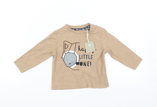 TU  Beige   Basic T-Shirt Size 3-6 Months