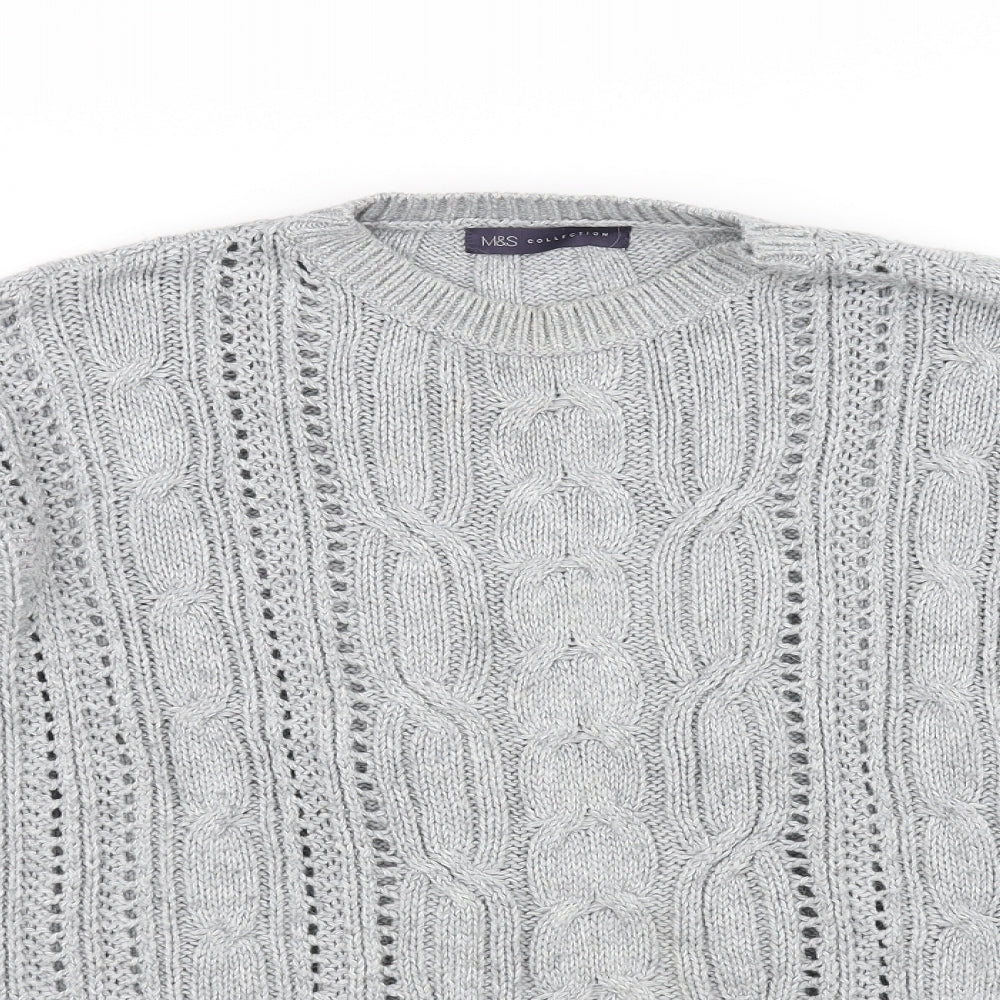 M&S Collection Womens Grey   Pullover Jumper Size 10