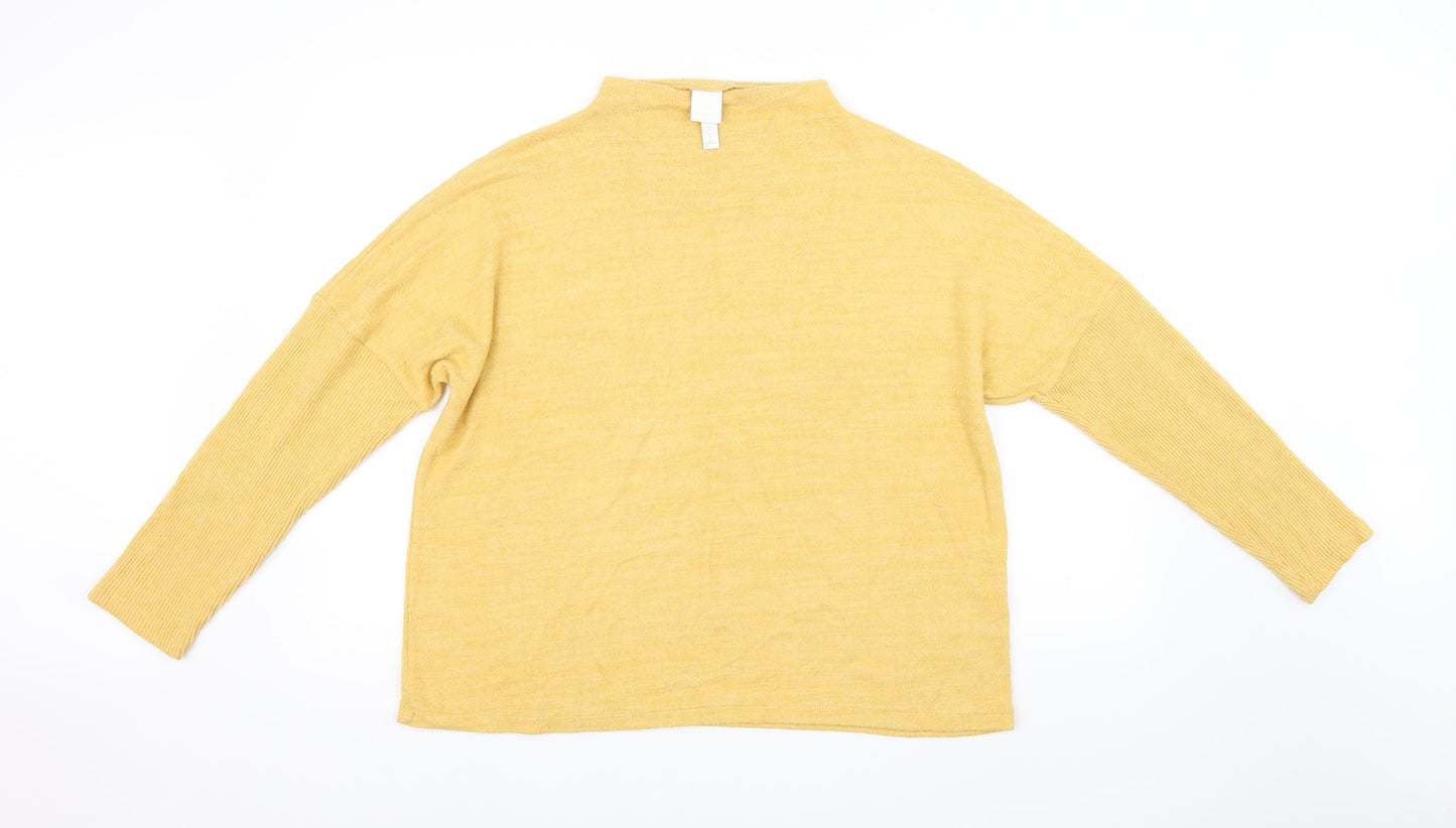 H&M Womens Yellow   Pullover Jumper Size M