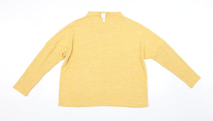Additional front view of H&M women’s yellow jumper, size M