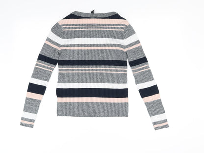 Back view of Divided women’s grey striped jumper, size M