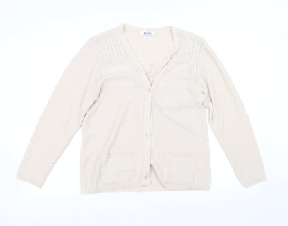 Additional front view of Keeno women’s beige jumper, size M