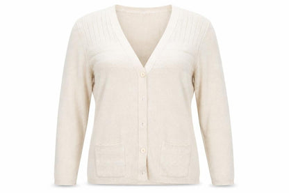 Front view of Keeno women’s beige jumper, size M
