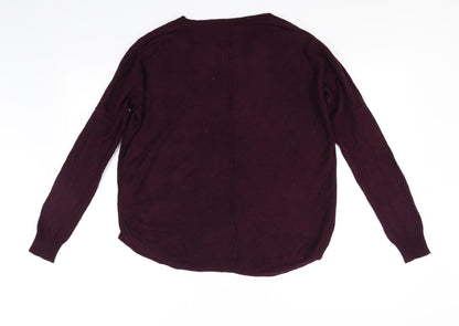 Back view of French Connection men’s purple jumper, size S