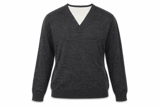 Front view of Tu women’s grey jumper, size M