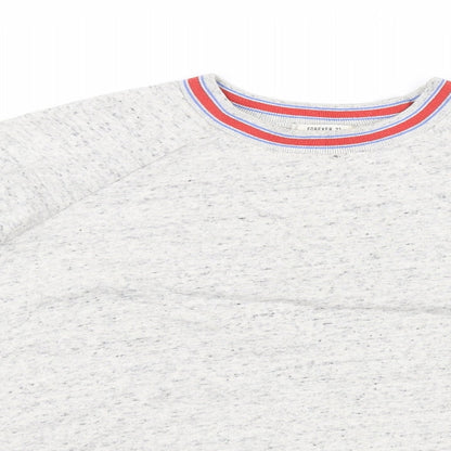 Close-up detail of Forever 21 women’s grey jumper, size M