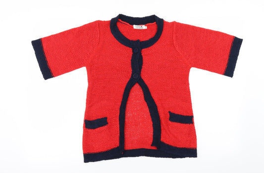 Long Island Womens Red   Cardigan Jumper Size S