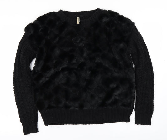 Topshop Womens Black   Pullover Jumper Size S