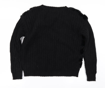 Back view of Topshop women’s black jumper, size S